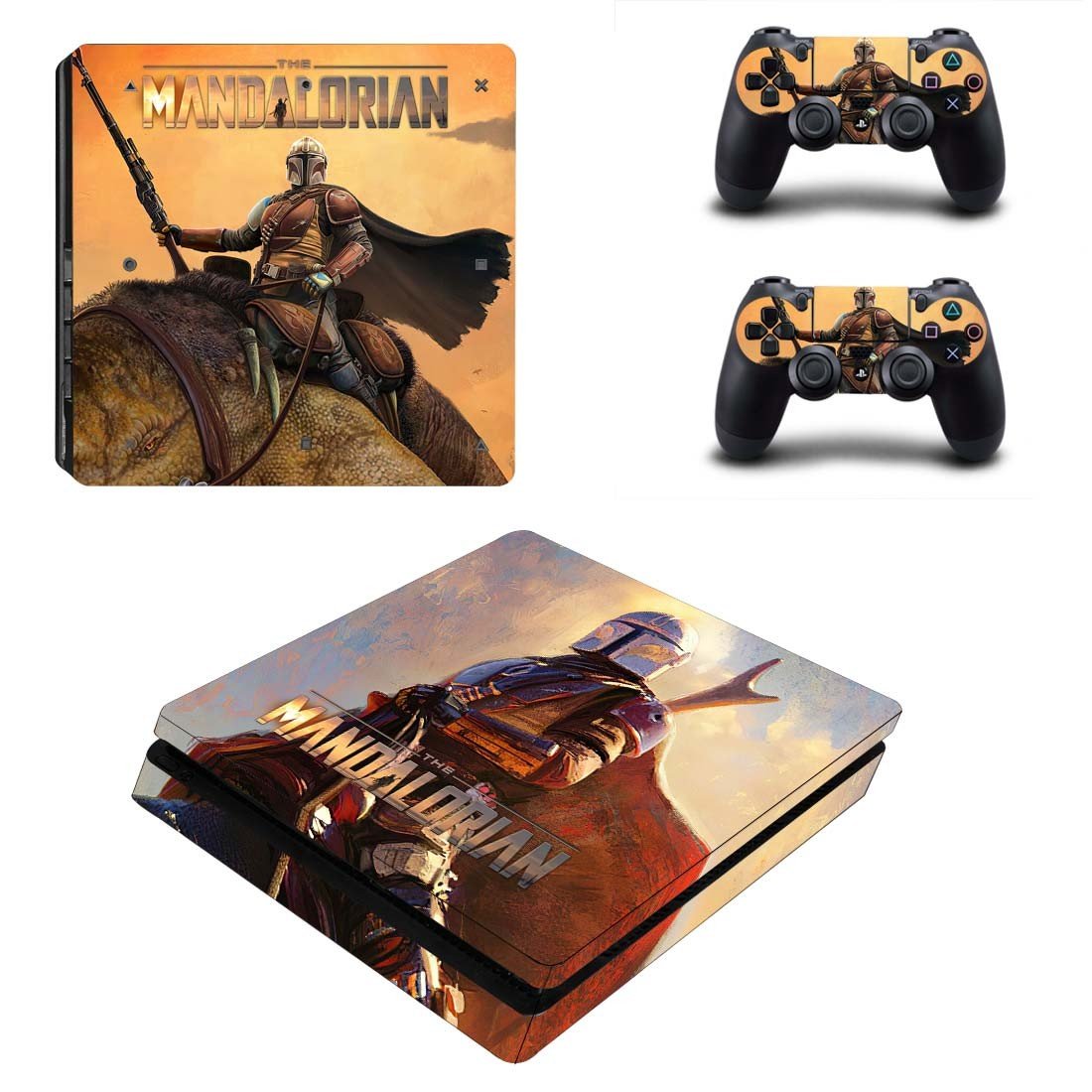 The Mandalorian decal skin for PS4 Slim Console & Controllers