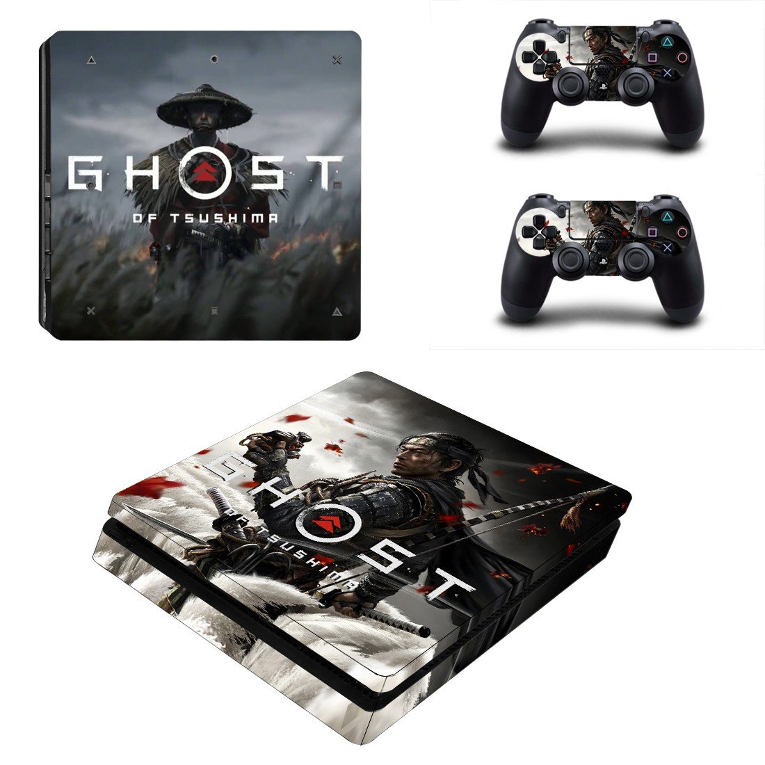 Ghost of Tsushima decal skin for PS4 Slim Console & Controllers