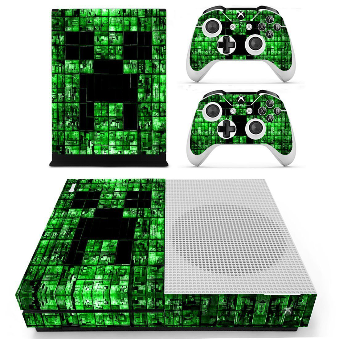 Minecraft decal skin for Xbox one S Console & Controllers