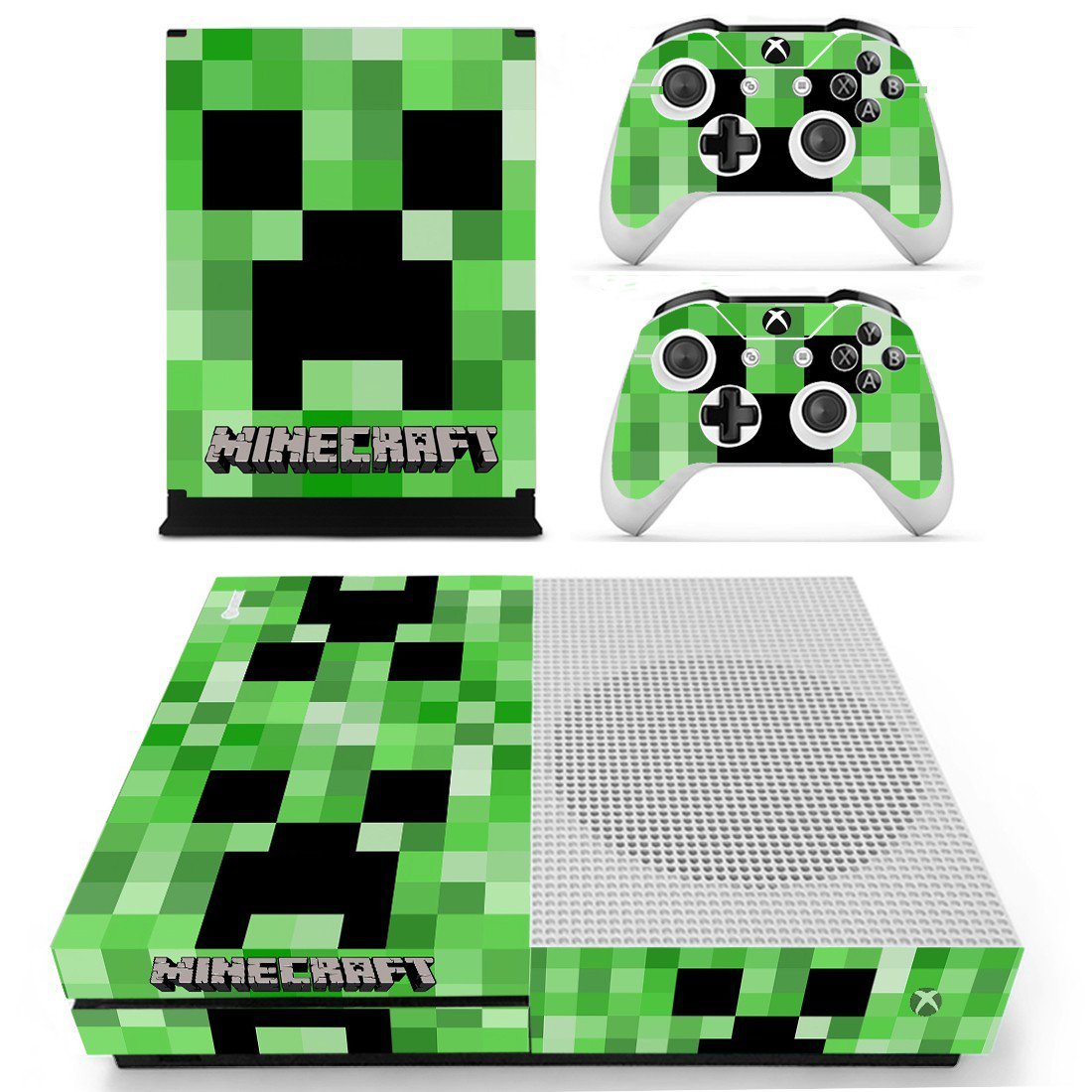 Minecraft decal skin for Xbox one S Console & Controllers