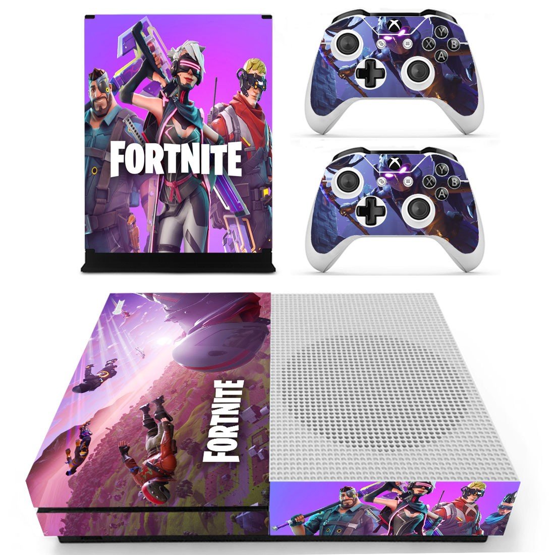 Fortnite decal skin for Xbox one S Console & Controllers