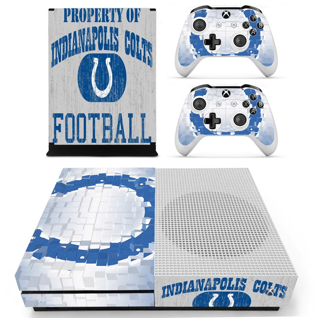 Indianapolis colts decal skin for Xbox one S Console & Controllers