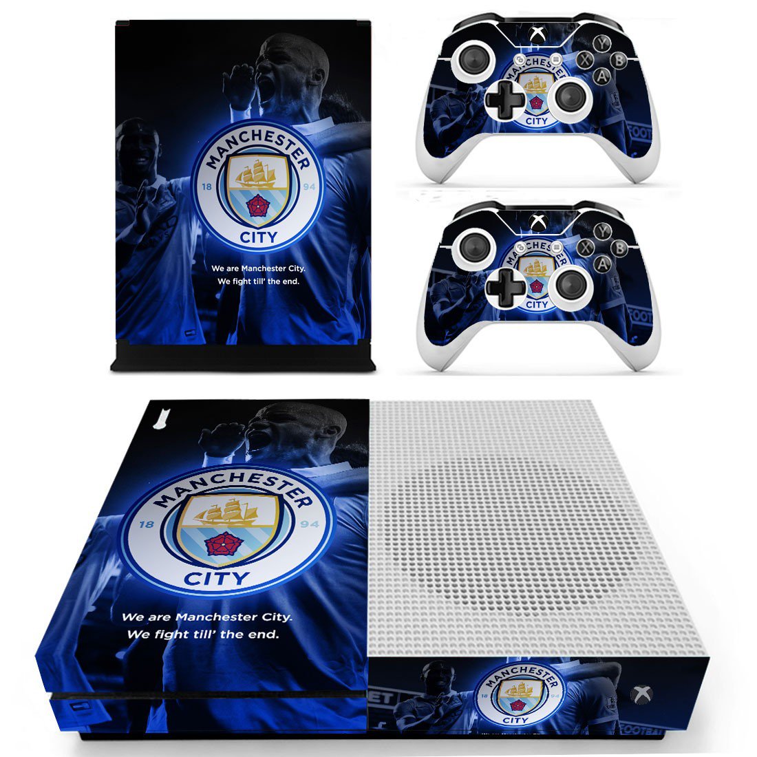 Manchester City decal skin for Xbox one S Console & Controllers