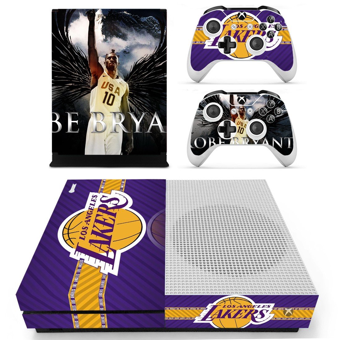 Los Angeles Lakers decal skin for Xbox one S Console & Controllers