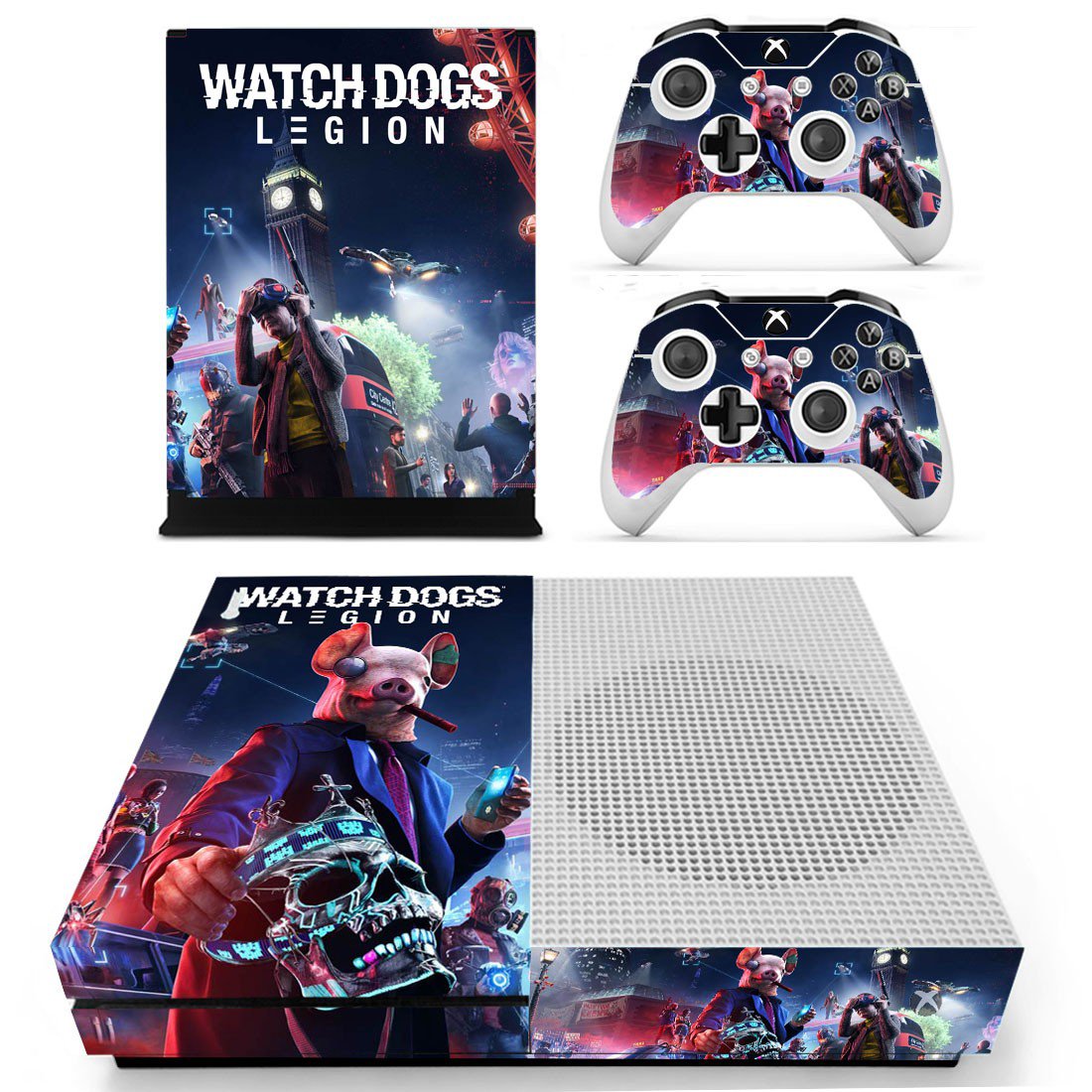 Watch Dogs legion decal skin for Xbox one S Console & Controllers