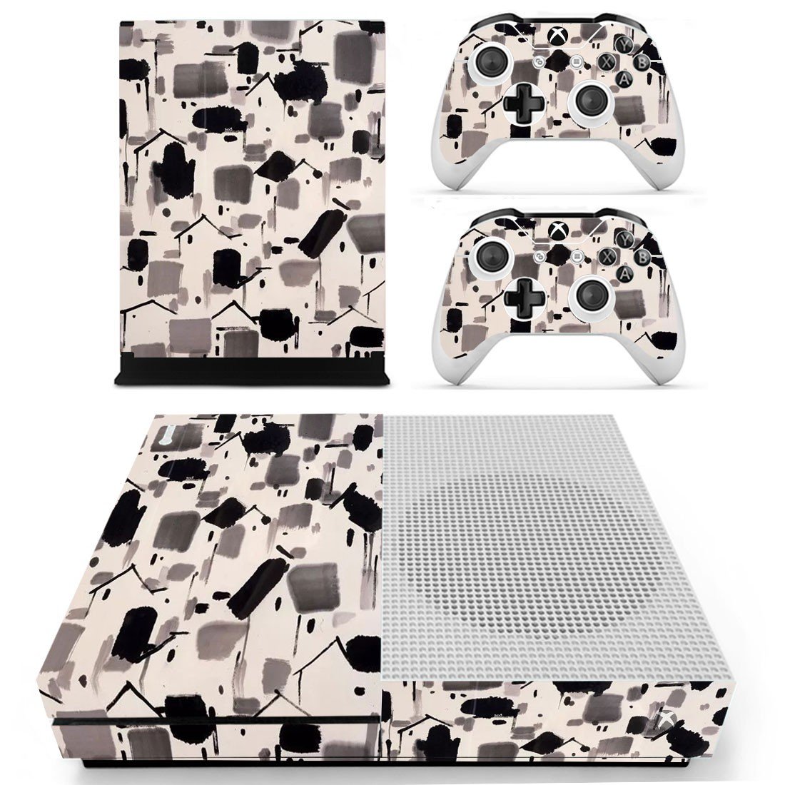 Abstraction decal skin for Xbox one S Console & Controllers