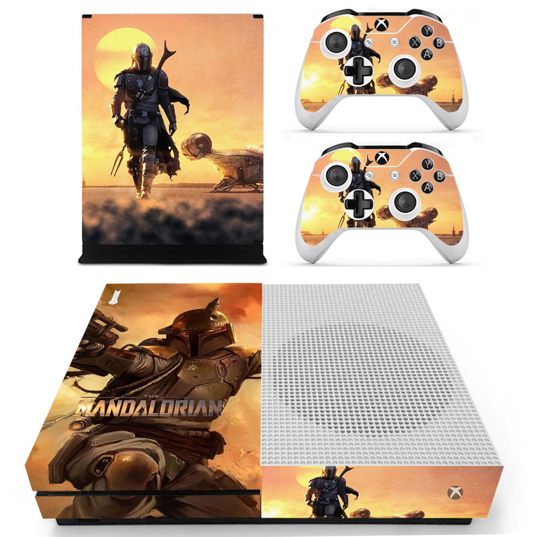 The Mandalorian decal skin for Xbox one S Console & Controllers