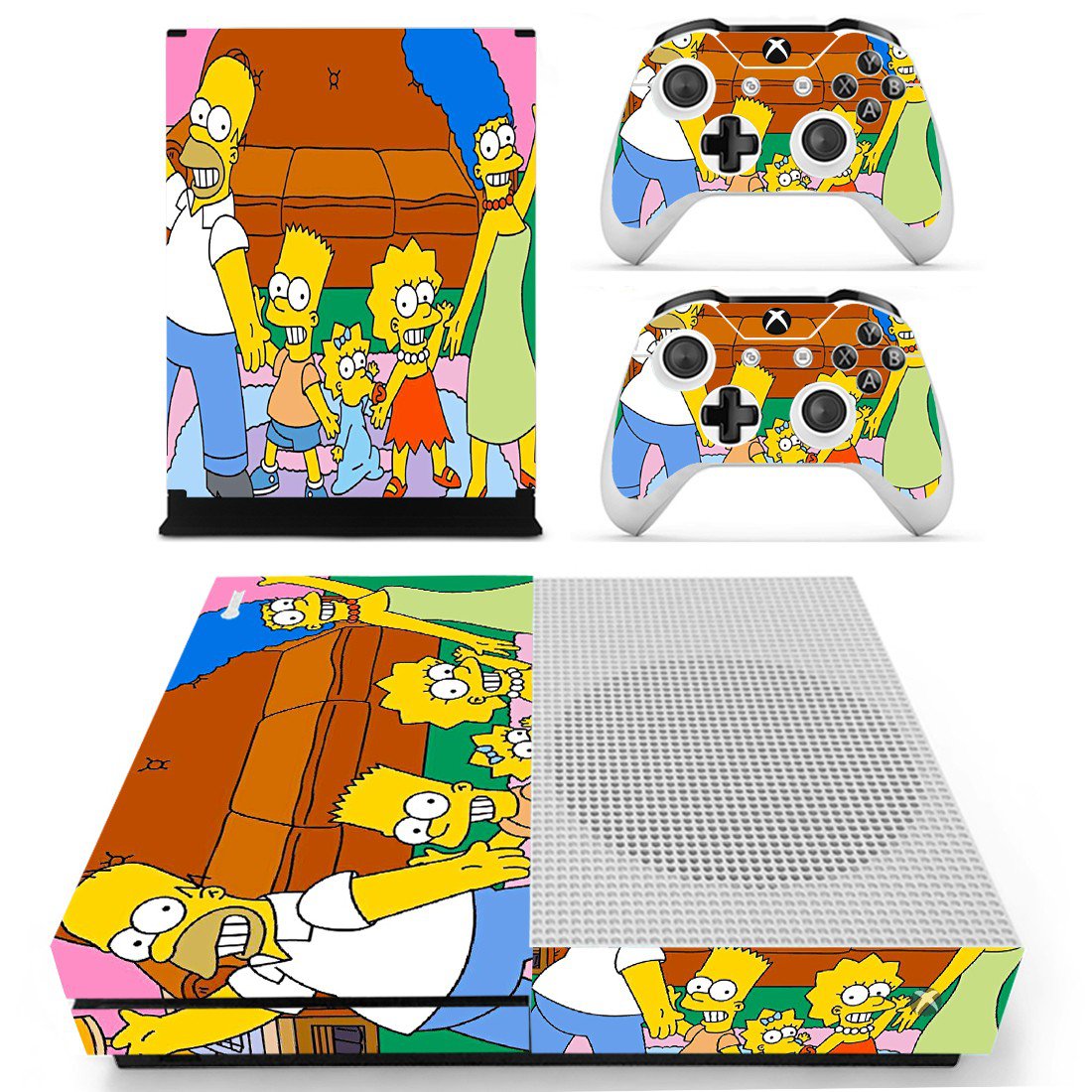 The Simpsons decal skin for Xbox one S Console & Controllers