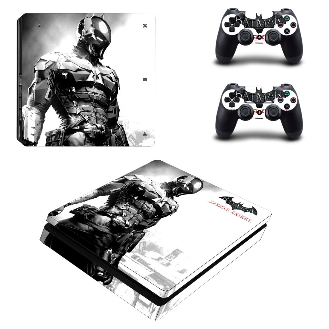 Batman decal skin for PS4 Slim Console & Controllers