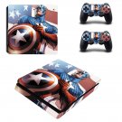 Captain America decal skin for PS4 Slim Console & Controllers