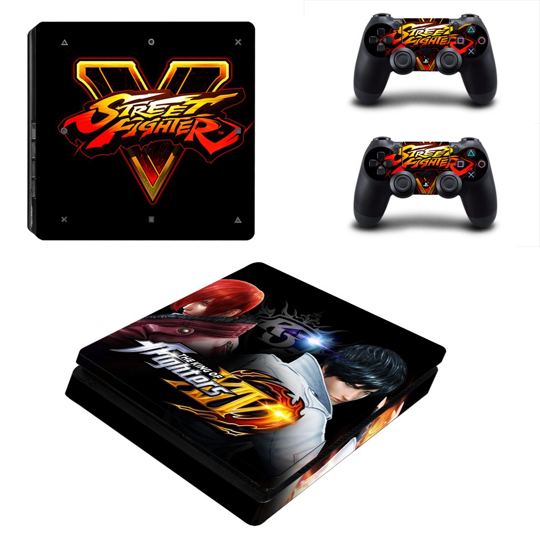 Street Fighter 5 decal skin for PS4 Slim Console & Controllers
