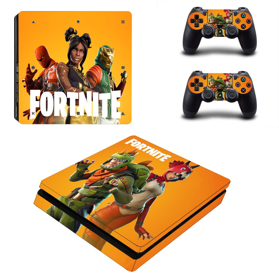 Fortnite decal skin for PS4 Slim Console & Controllers