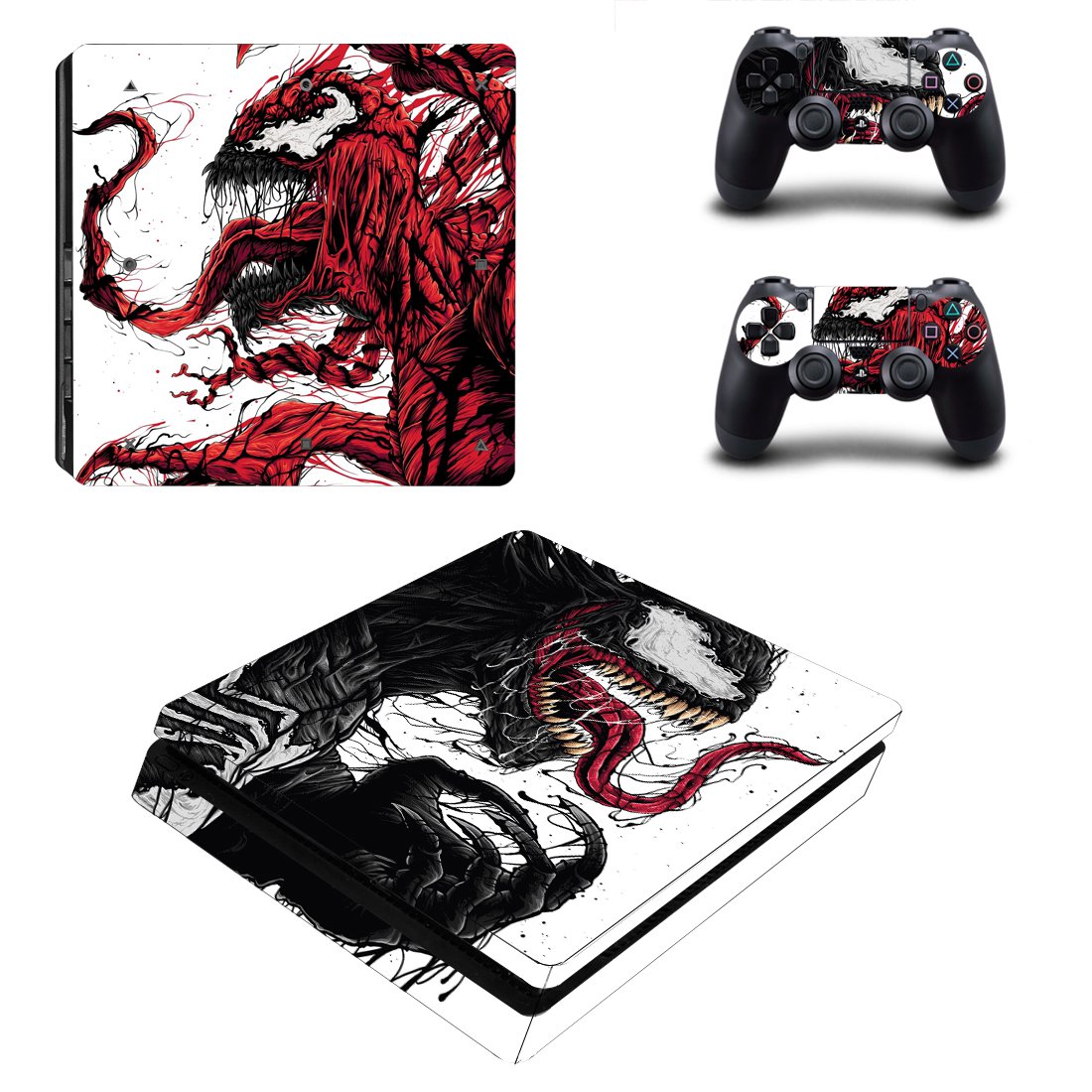 Venom decal skin for PS4 Slim Console & Controllers