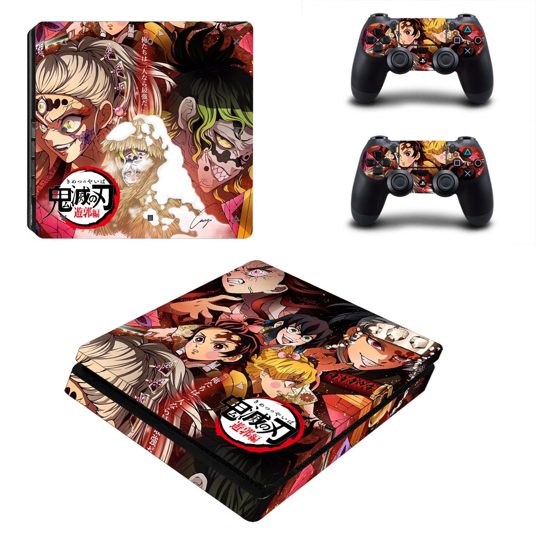 Demon Slayer decal skin for PS4 Slim Console & Controllers
