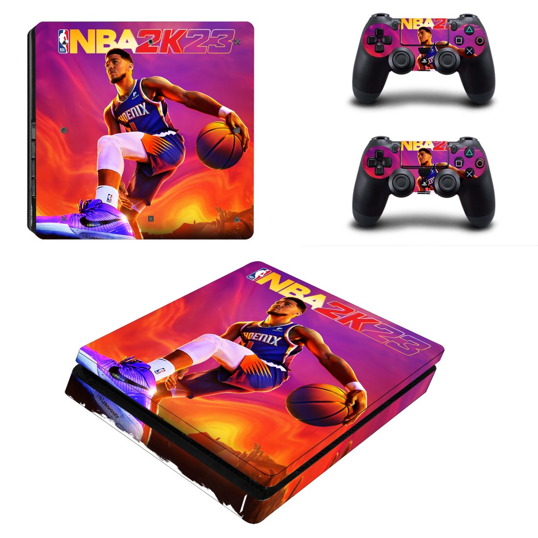NBA2K23 decal skin for PS4 Slim Console & Controllers