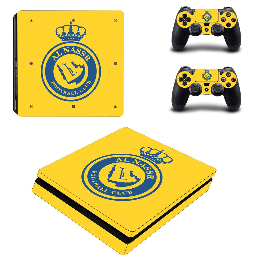 AL Nassr FC decal skin for PS4 Slim Console & Controllers