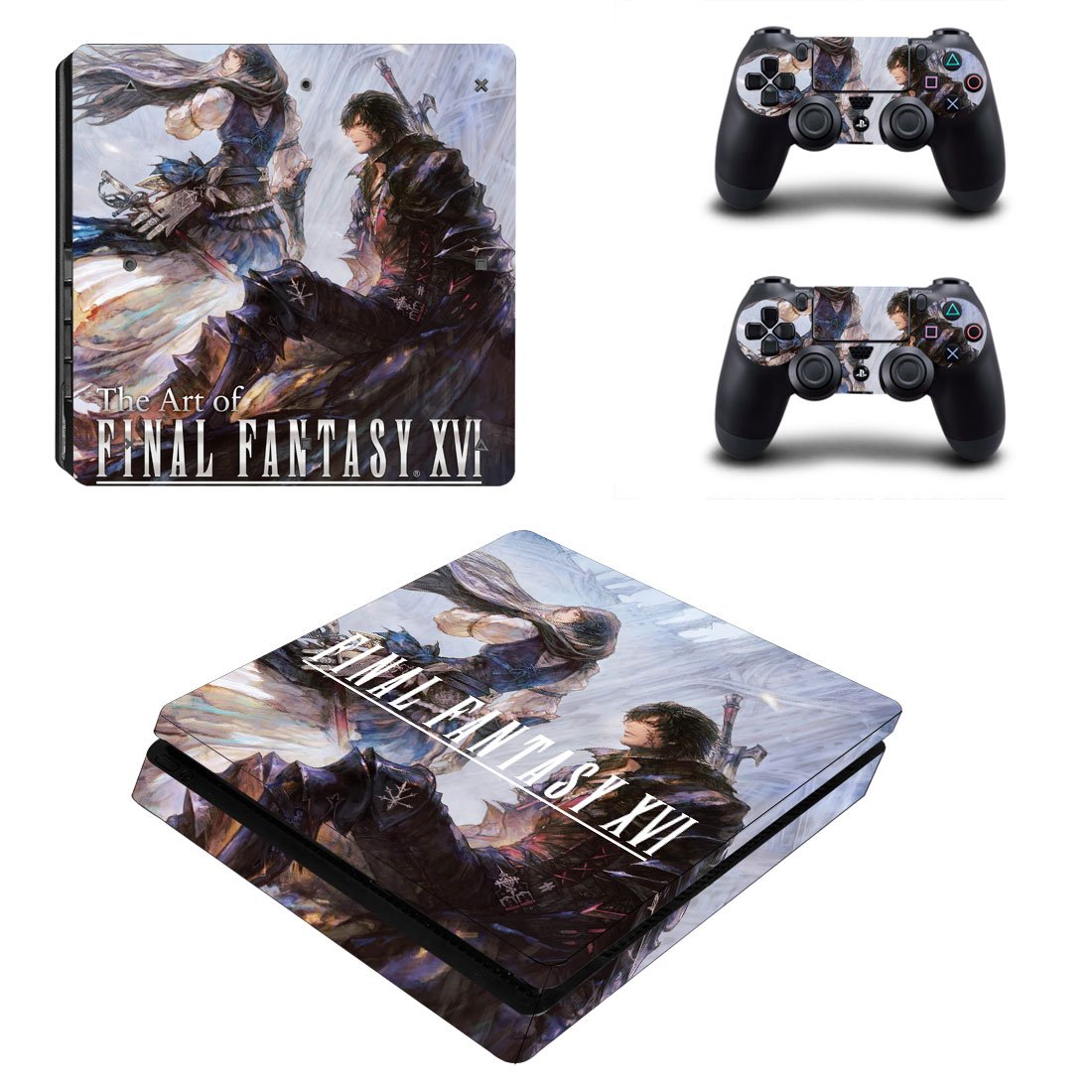 Fianl Fantasy 16 decal skin for PS4 Slim Console & Controllers