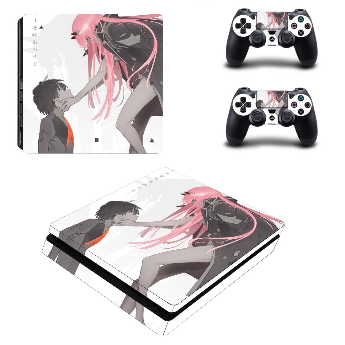 Anime decal skin for PS4 Slim Console & Controllers