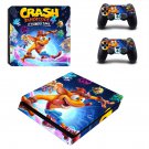 Crash Bandicoot decal skin for PS4 Slim Console & Controllers