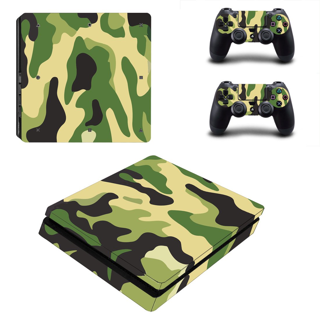 Camouflage decal skin for PS4 Slim Console & Controllers