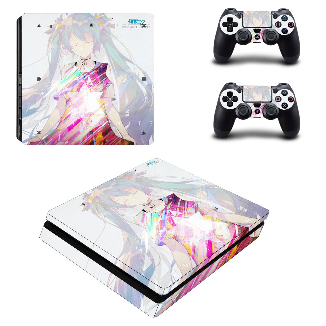 Anime decal skin for PS4 Slim Console & Controllers
