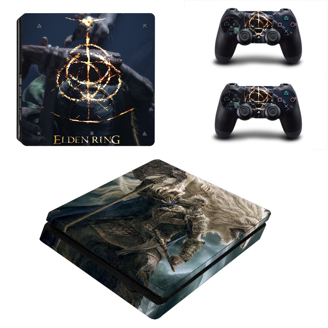 Elden Ring decal skin for PS4 Slim Console & Controllers