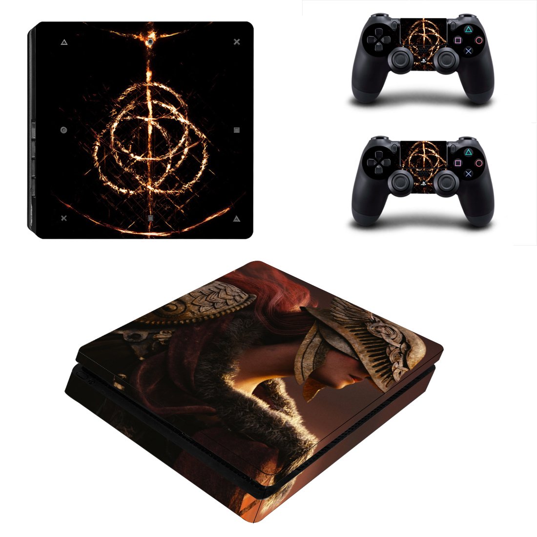 Elden Ring decal skin for PS4 Slim Console & Controllers