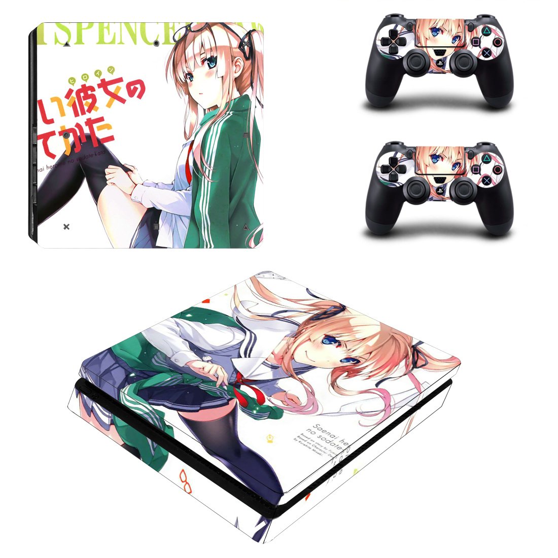 Anime decal skin for PS4 Slim Console & Controllers