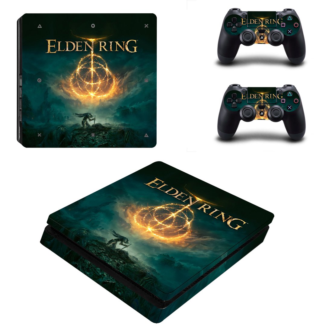 Elden Ring decal skin for PS4 Slim Console & Controllers