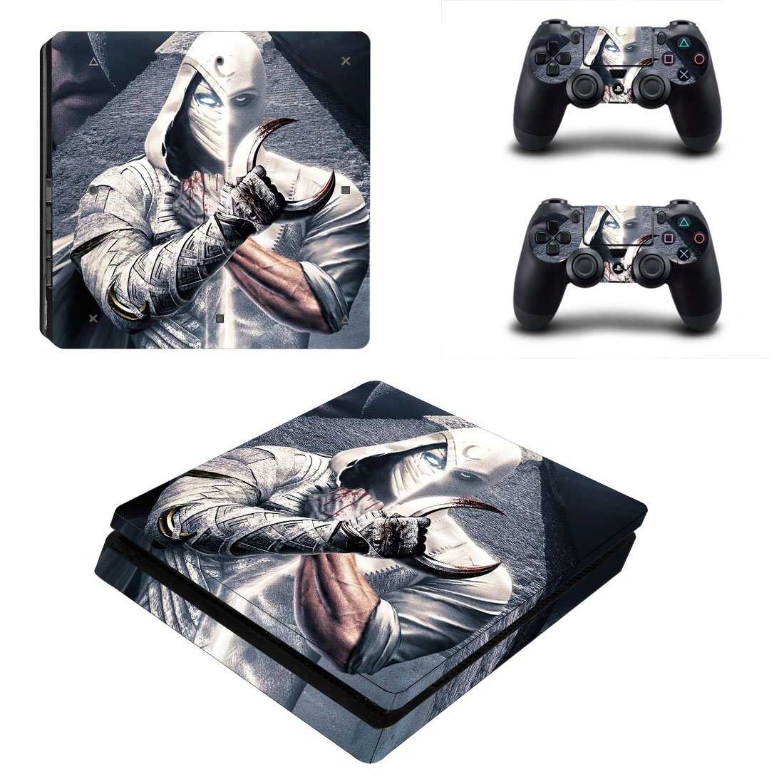 Moon Knight decal skin for PS4 Slim Console & Controllers
