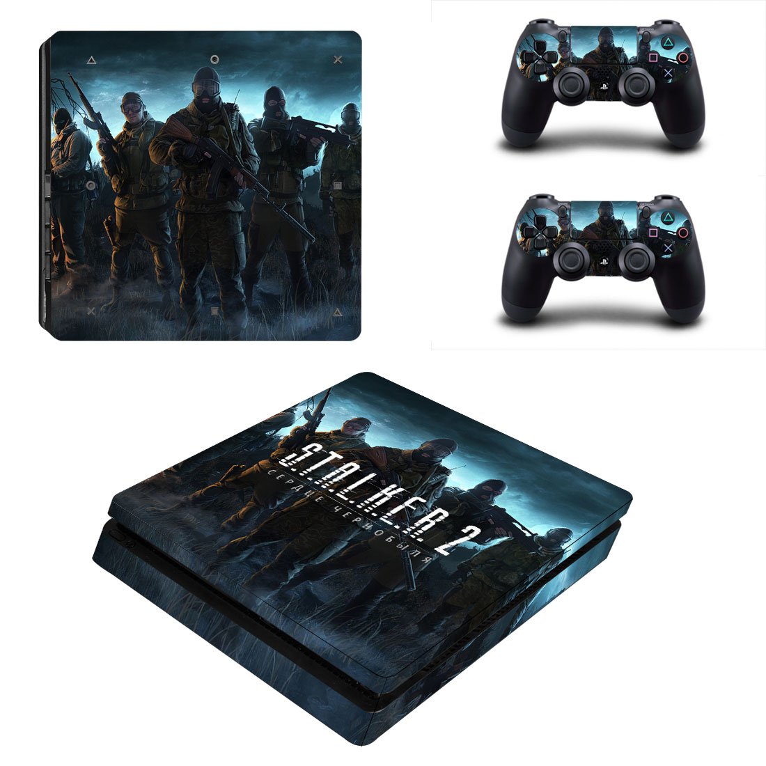 STALKER 2 decal skin for PS4 Slim Console & Controllers