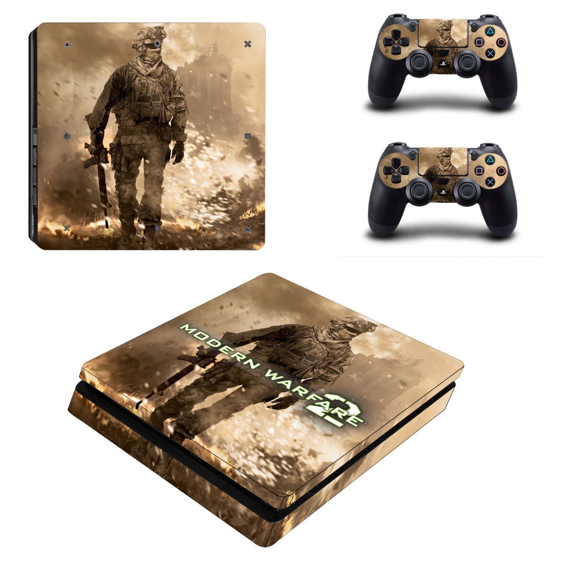 Modern Warfare 2 decal skin for PS4 Slim Console & Controllers