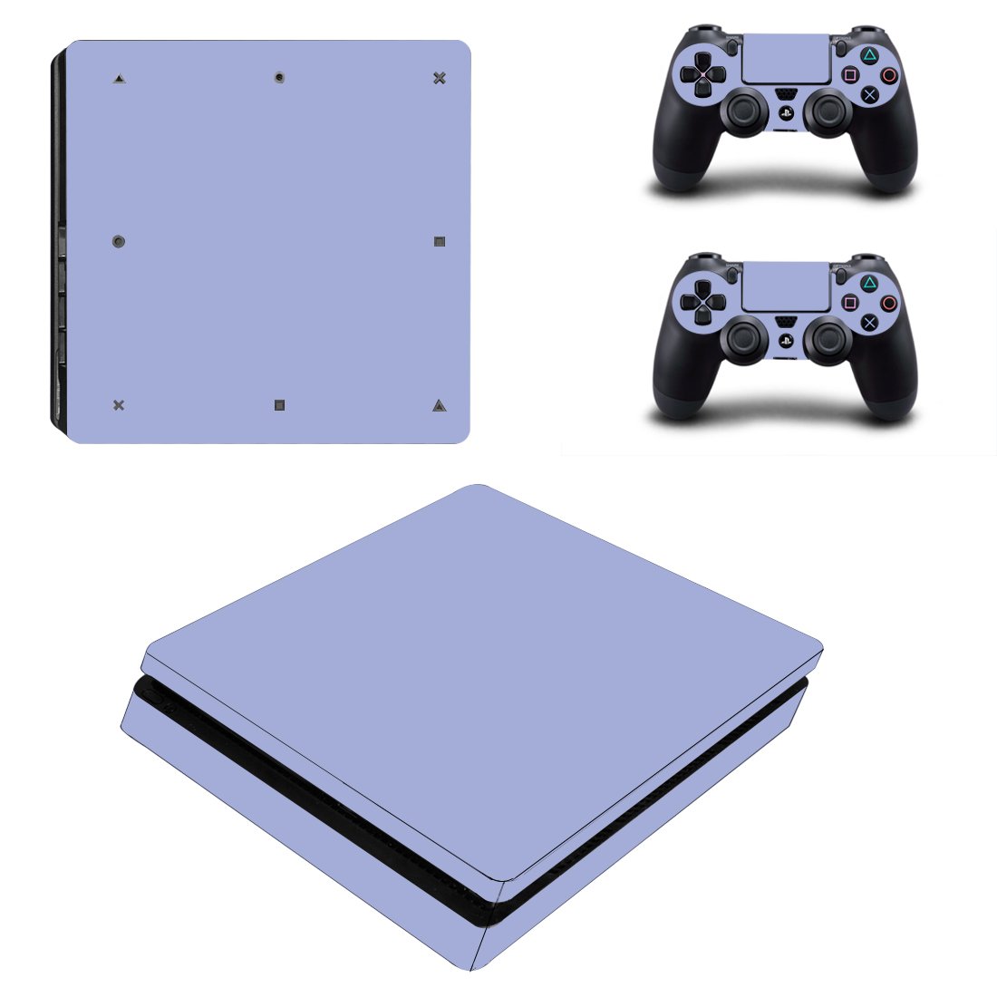 Solid Color decal skin for PS4 Slim Console & Controllers