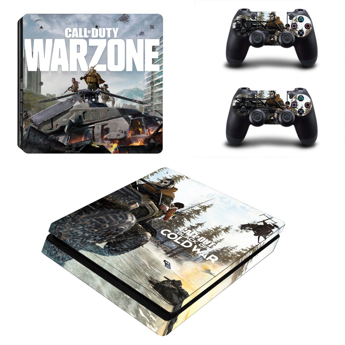 Warzone decal skin for PS4 Slim Console & Controllers