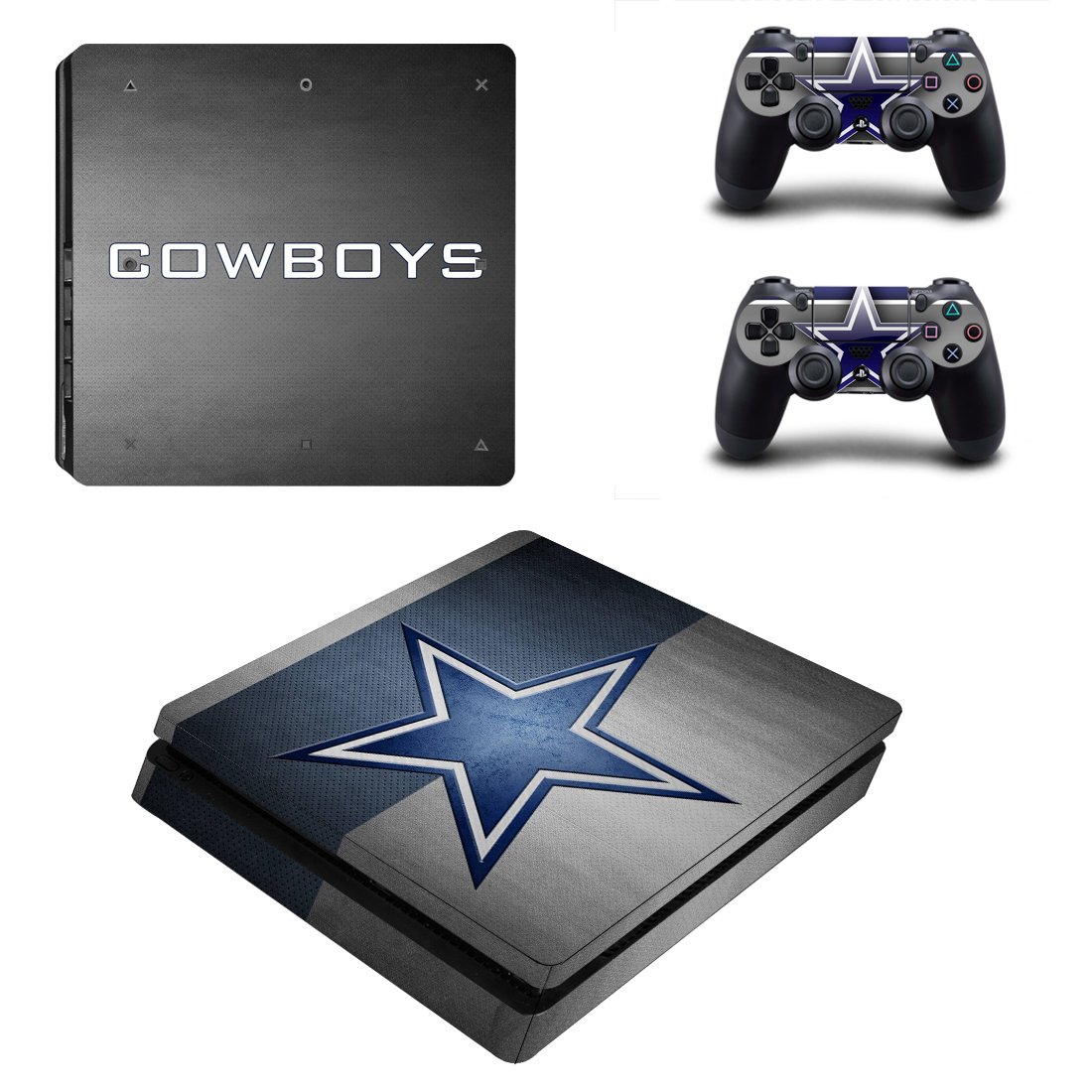 NFL Dallas Cowboys decal skin for PS4 Slim Console & Controllers