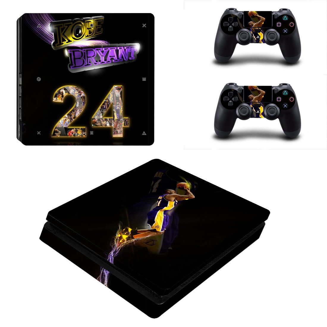 Kobe Bryant decal skin for PS4 Slim Console & Controllers