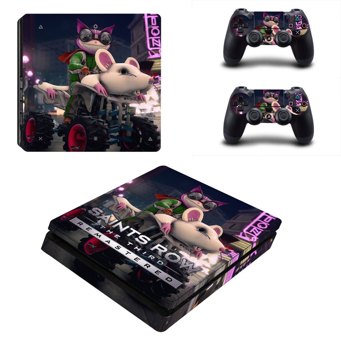 Saints Row decal skin for PS4 Slim Console & Controllers