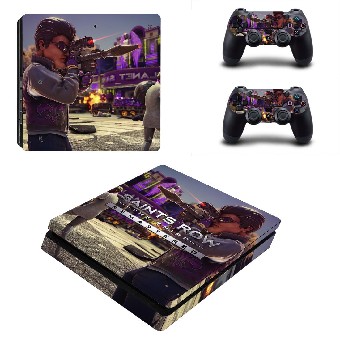 Saints Row decal skin for PS4 Slim Console & Controllers
