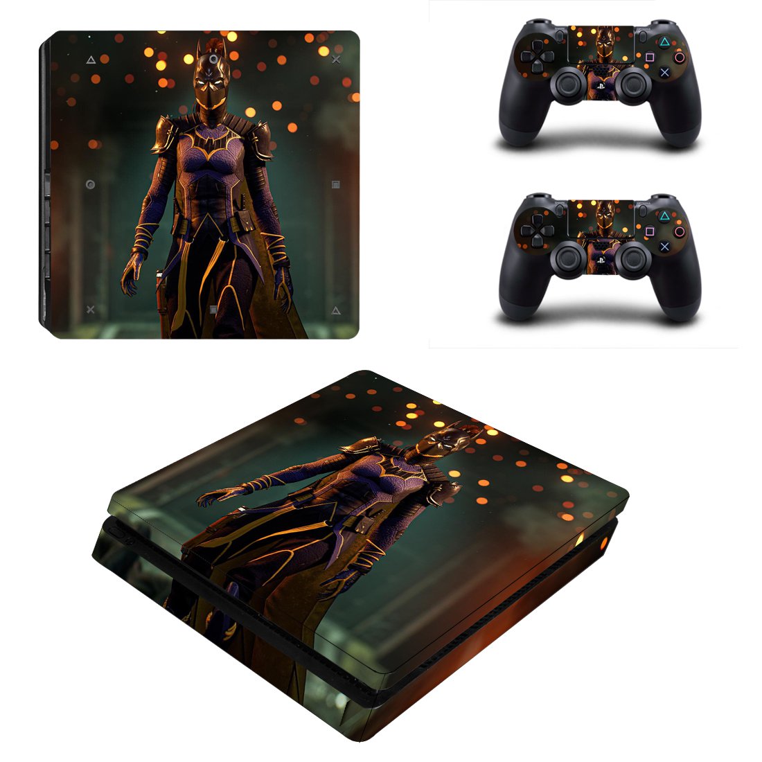 Batman Gotham Knight decal skin for PS4 Slim Console & Controllers