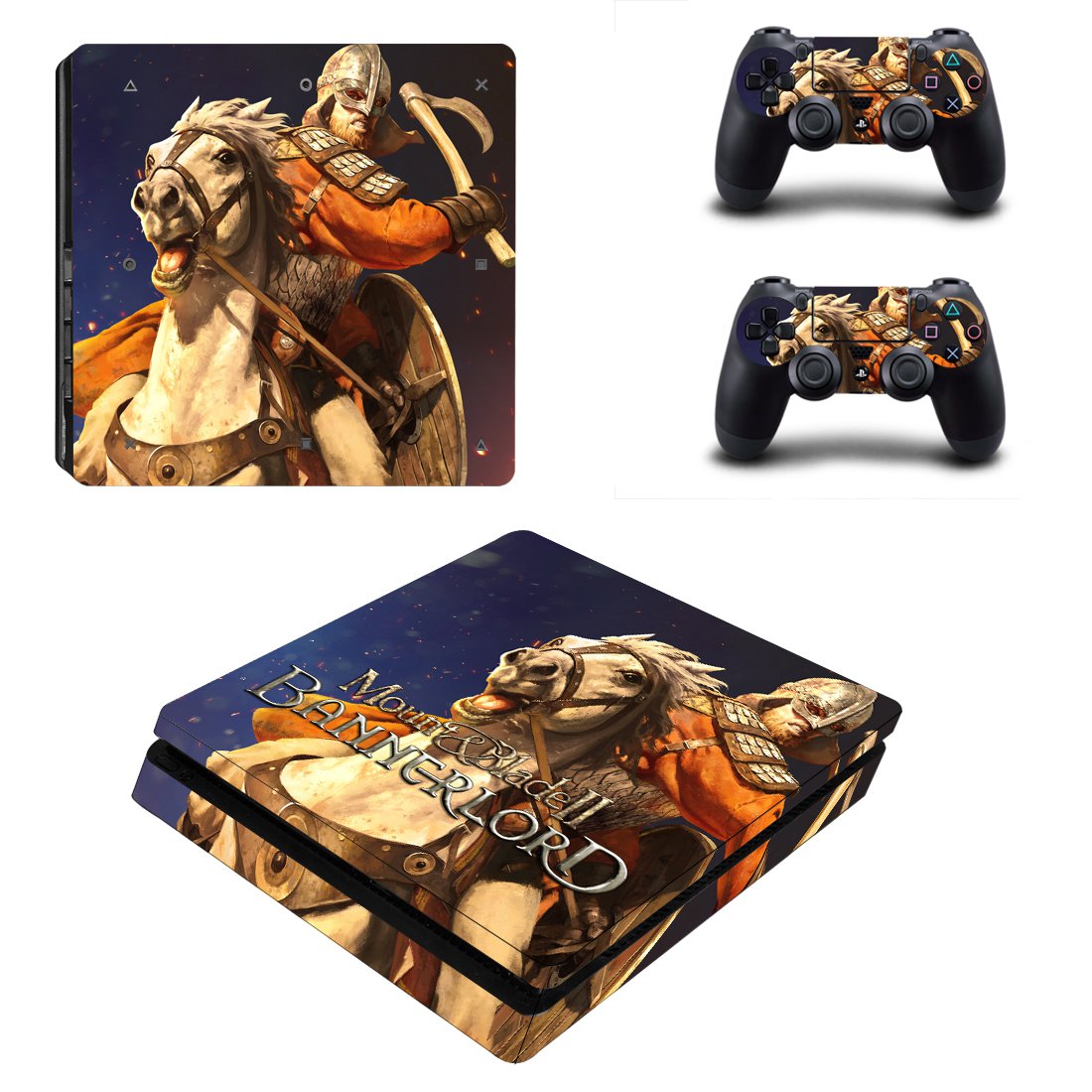 Mount and Blade decal skin for PS4 Slim Console & Controllers