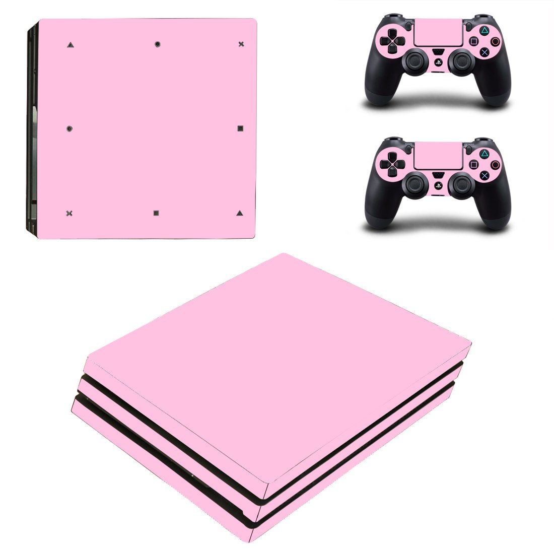 Solid Color decal skin for PS4 Pro Console & Controllers
