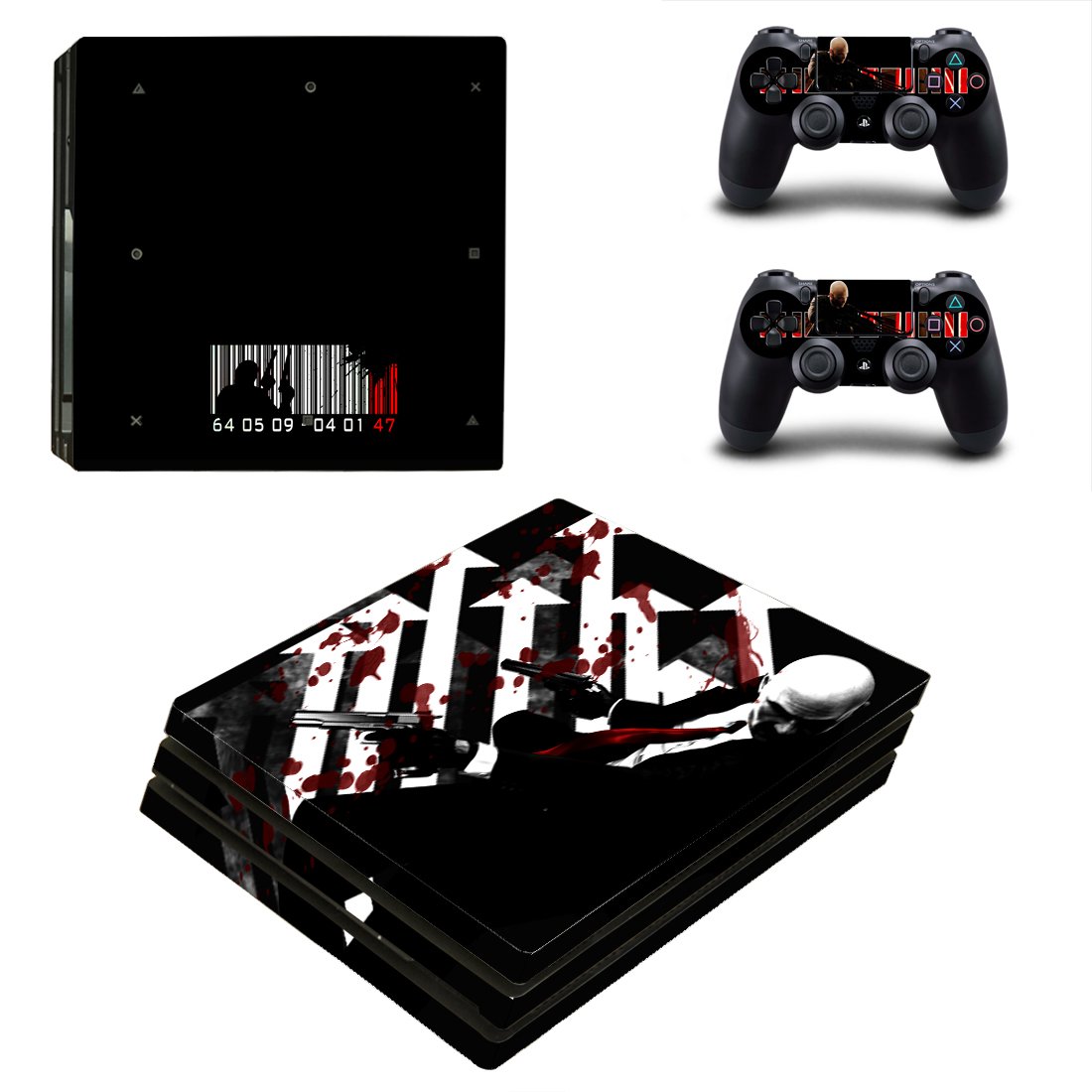 Hitman decal skin for PS4 Pro Console & Controllers