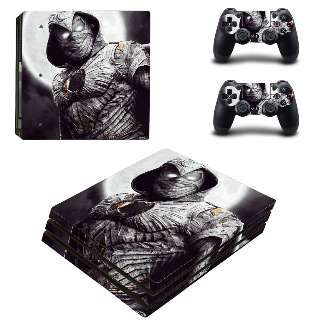 Moon Knight decal skin for PS4 Pro Console & Controllers