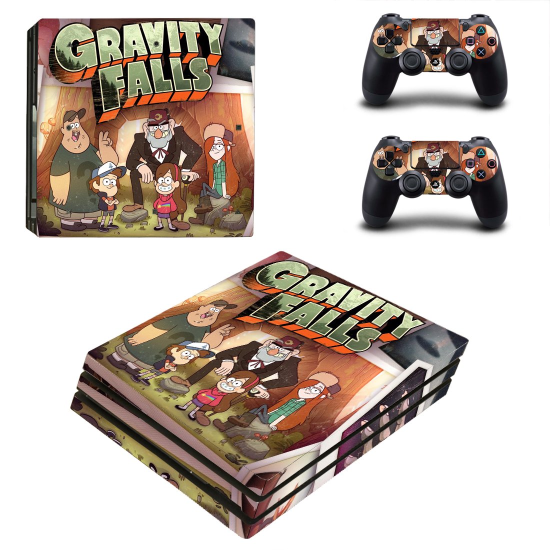 Gravity Falls decal skin for PS4 Pro Console & Controllers