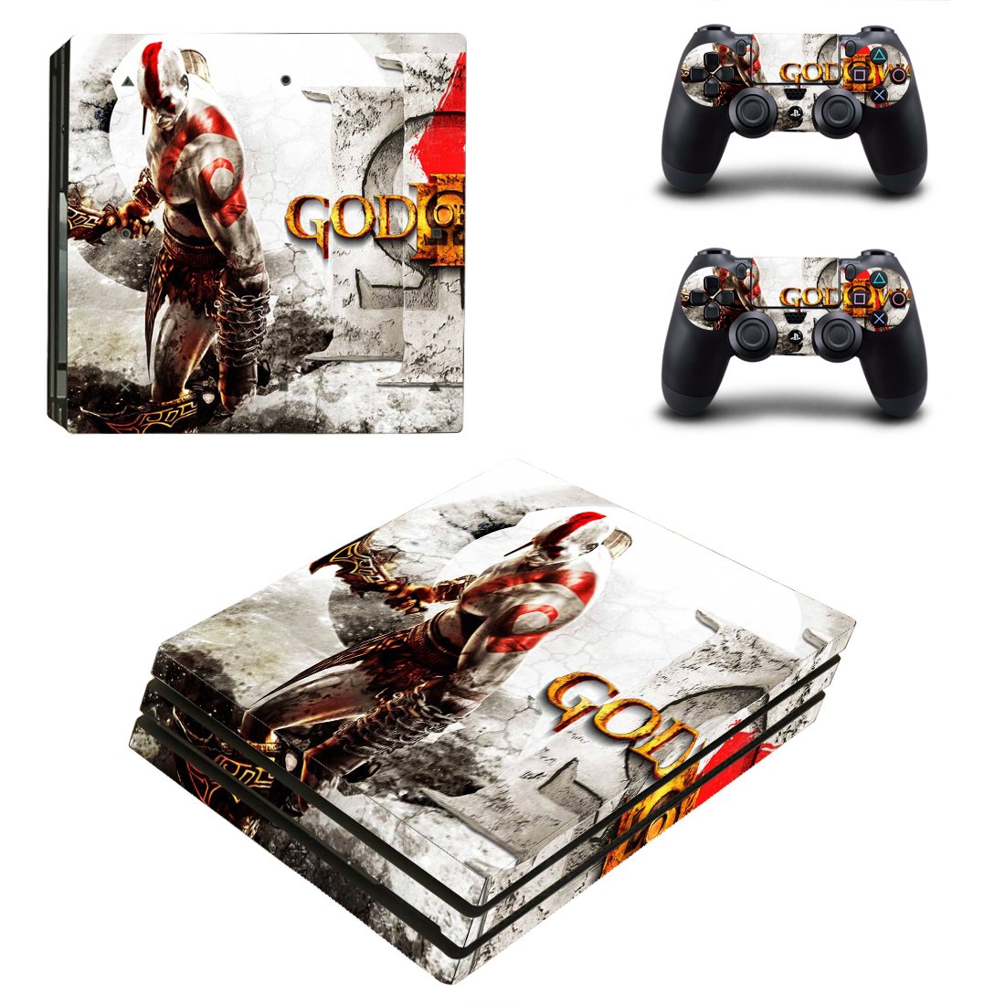 God of War decal skin for PS4 Pro Console & Controllers