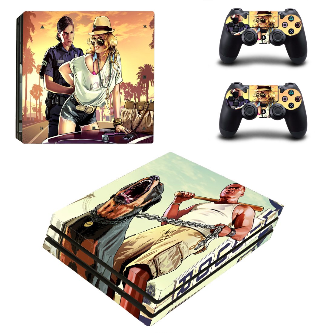 GTA 5 decal skin for PS4 Pro Console & Controllers