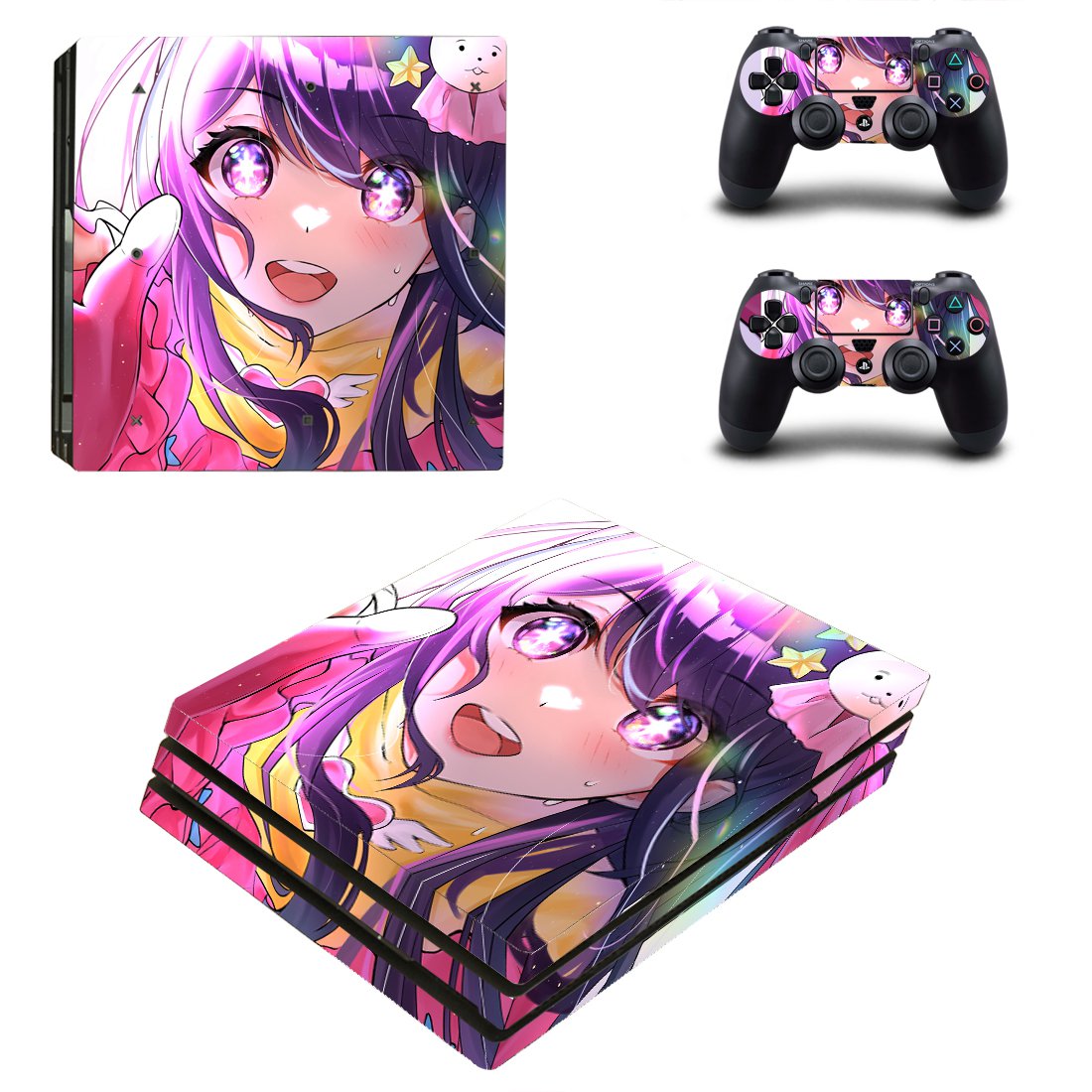 Anime decal skin for PS4 Pro Console & Controllers