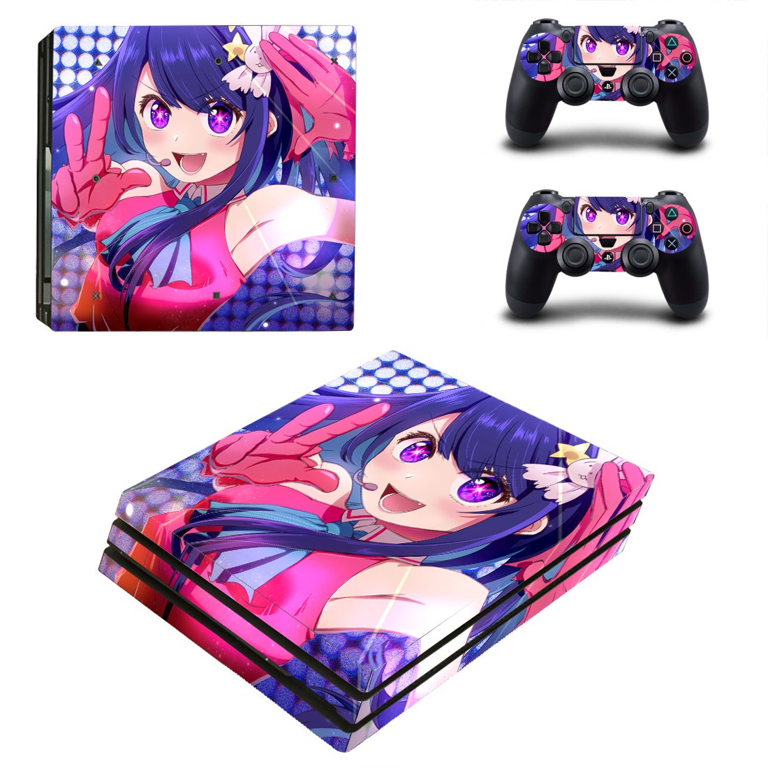 Anime decal skin for PS4 Pro Console & Controllers