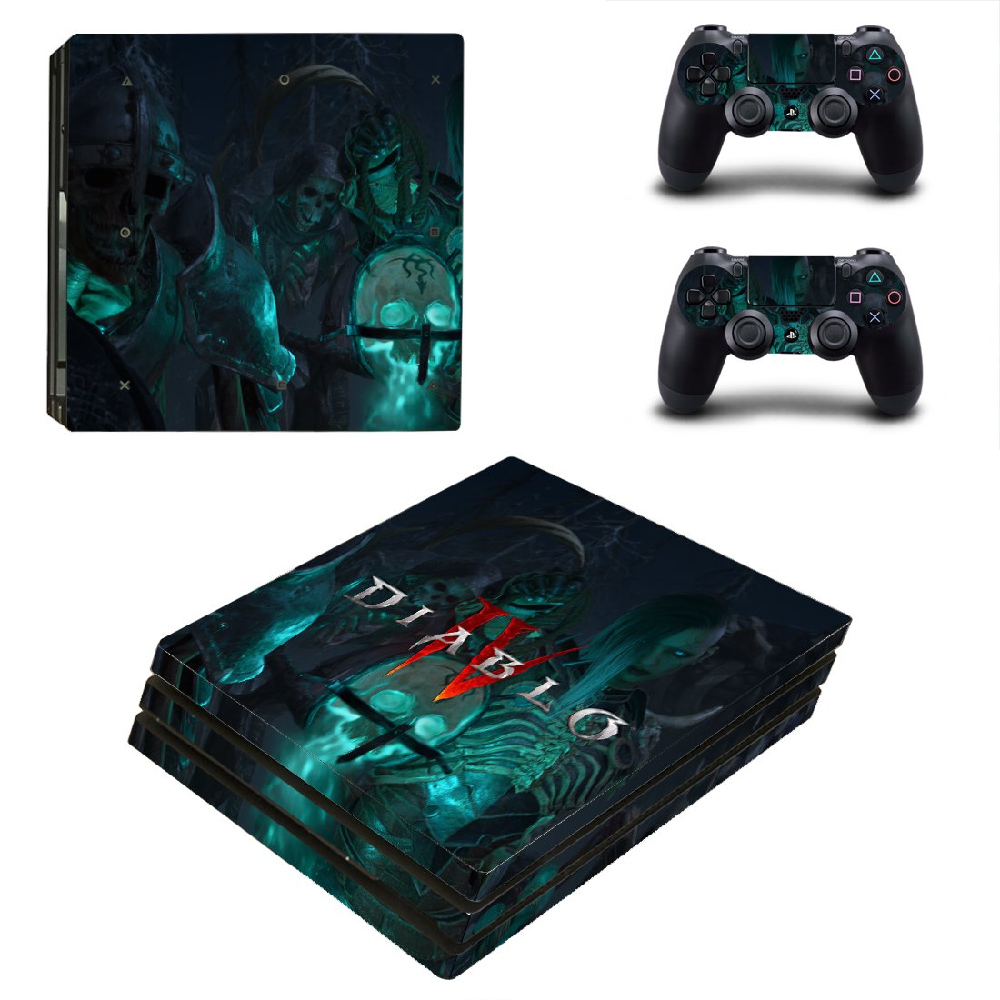Diablo 4 decal skin for PS4 Pro Console & Controllers