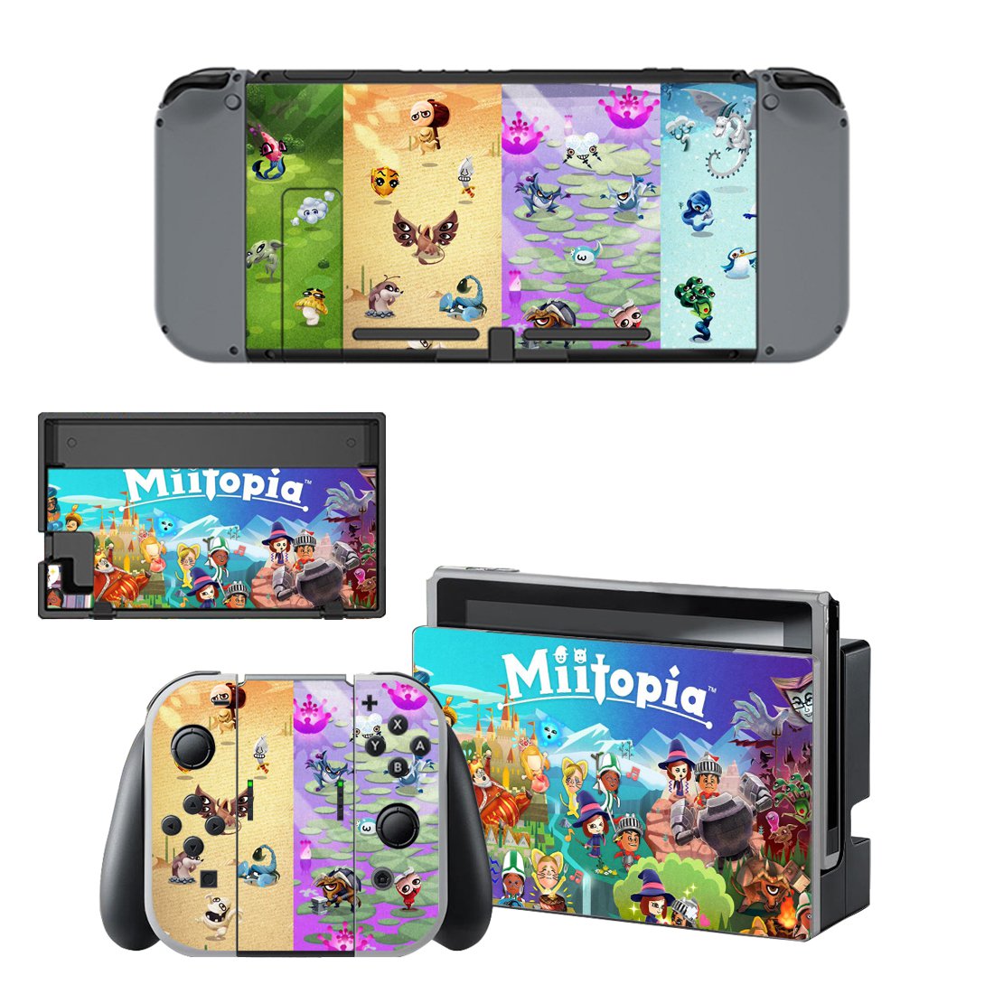 Miitopia decal skin for Nintendo Switch Console & Controllers